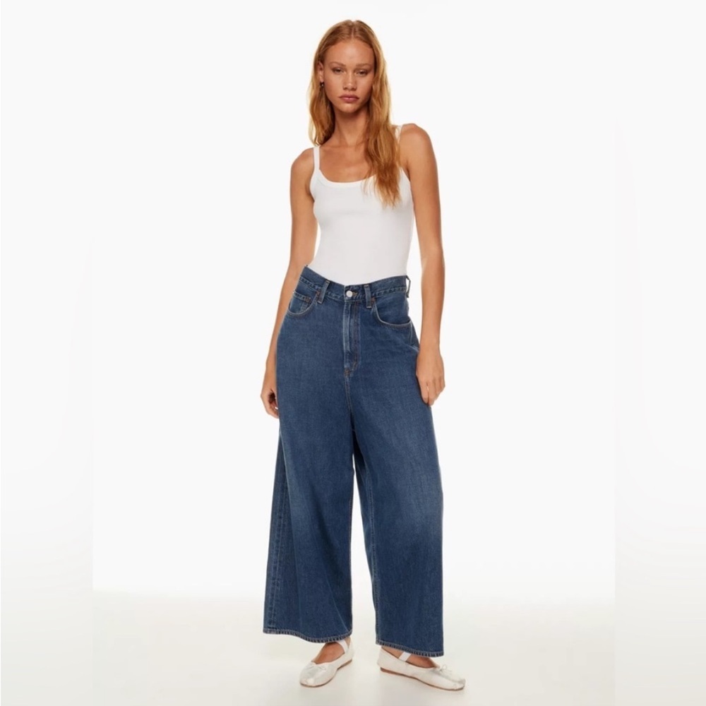 Agolde Blue Wide Leg Jeans